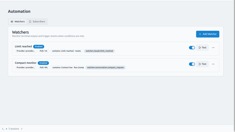 Devchain Automation View