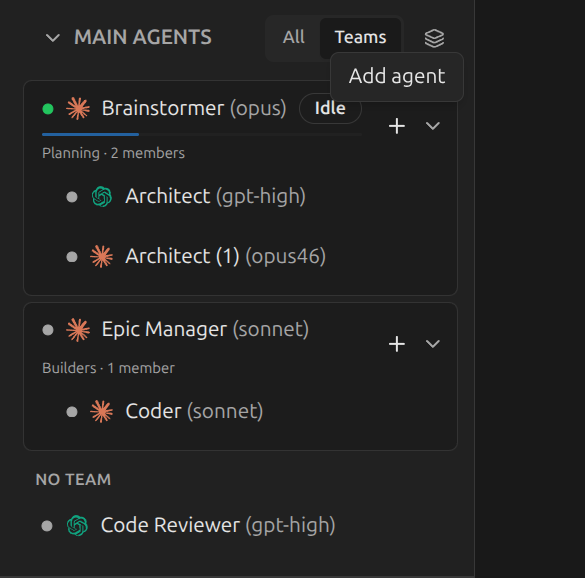 Planning team now has 2 Architect members — one on gpt-high and one on opus46